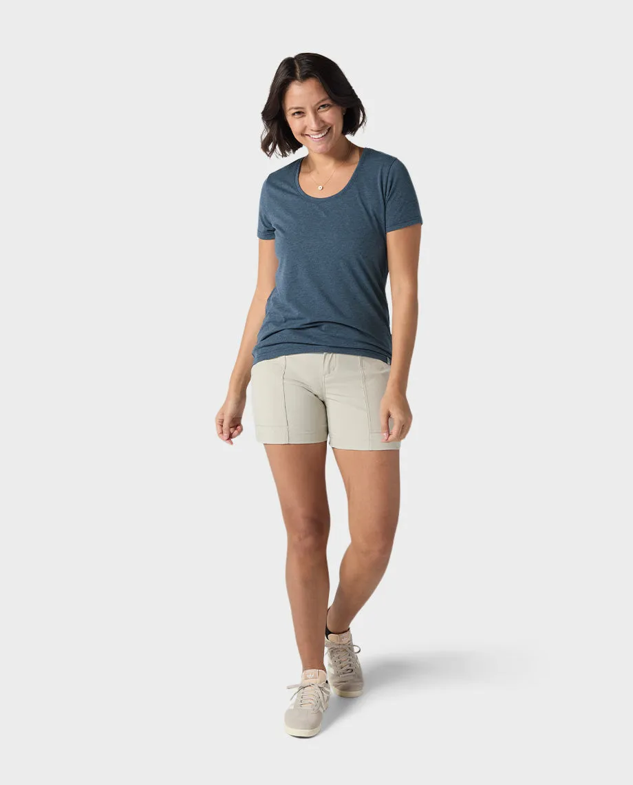 Women's Divide Scoop Neck Tee SS