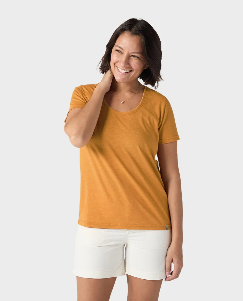 Women's Divide Scoop Neck Tee SS