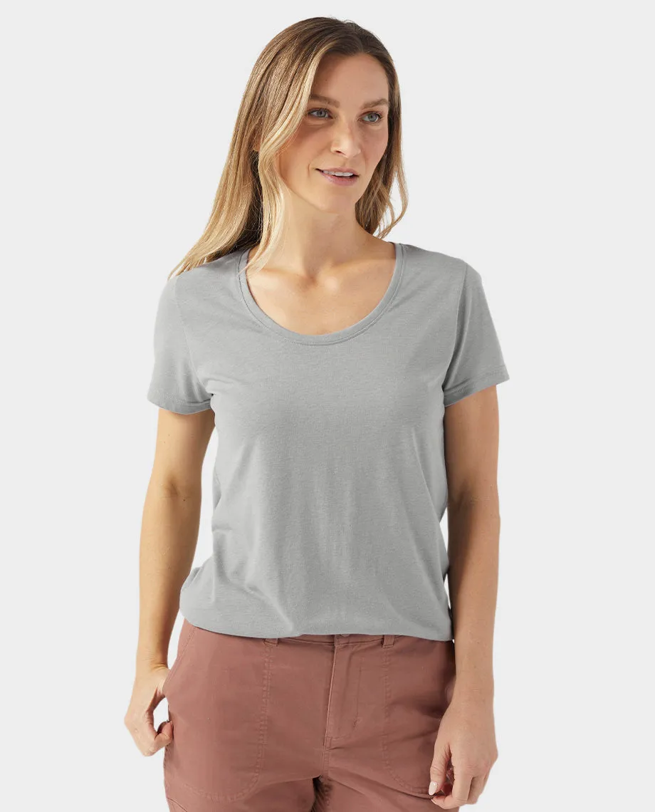 Women's Divide Scoop Neck Tee SS