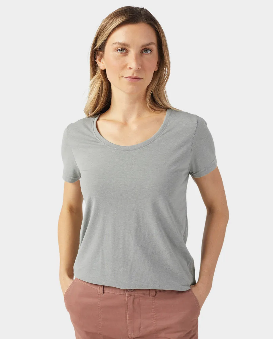 Women's Divide Scoop Neck Tee SS