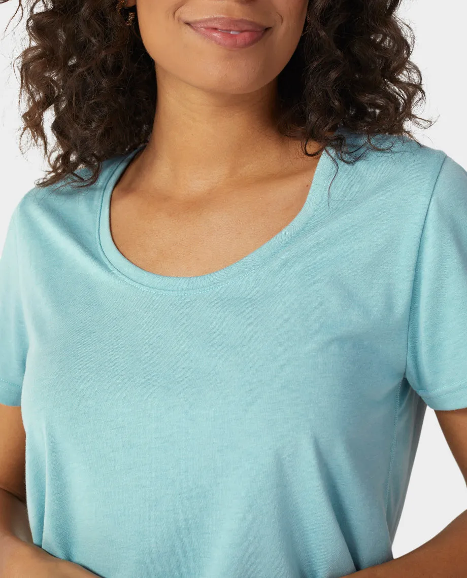 Women's Divide Scoop Neck Tee SS