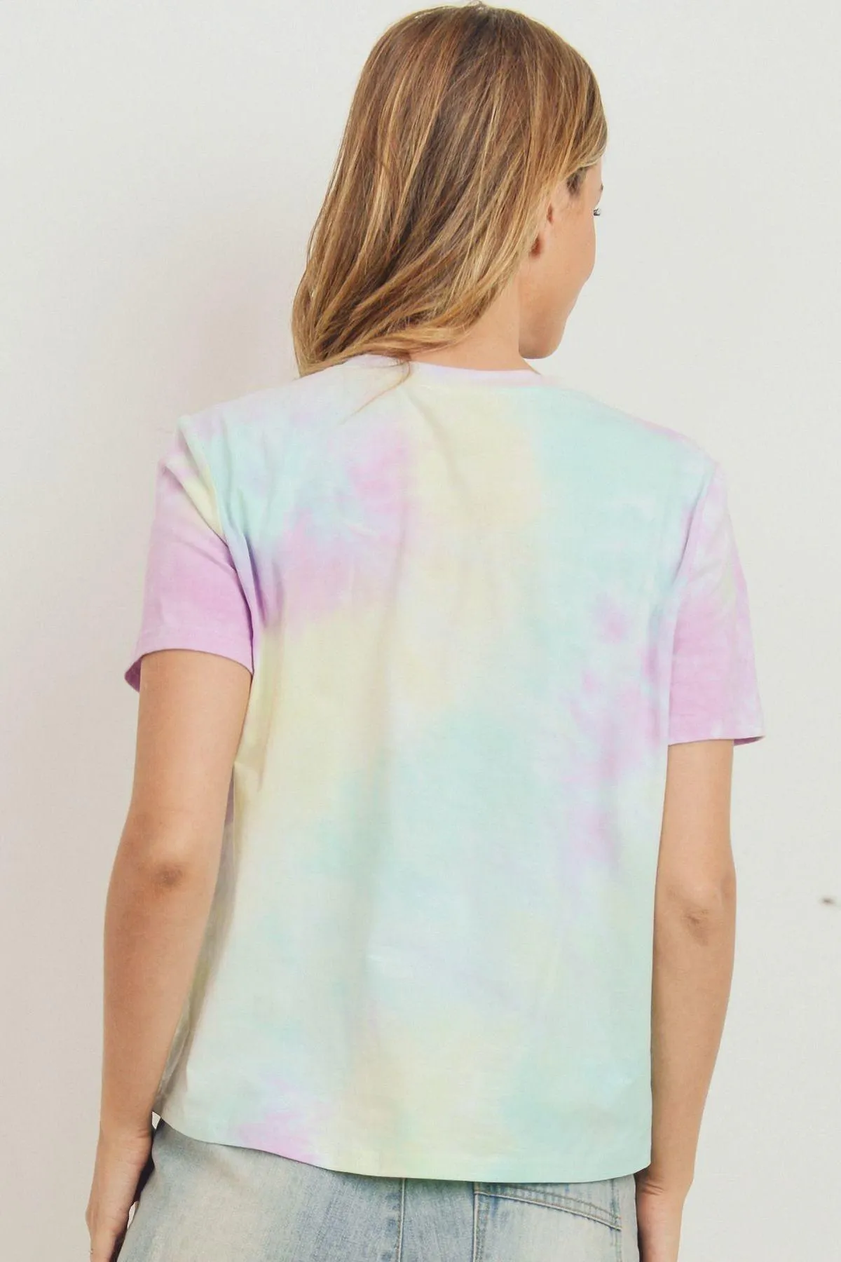 Women's Tie Dyed Round Neck Short Sleeve Tee