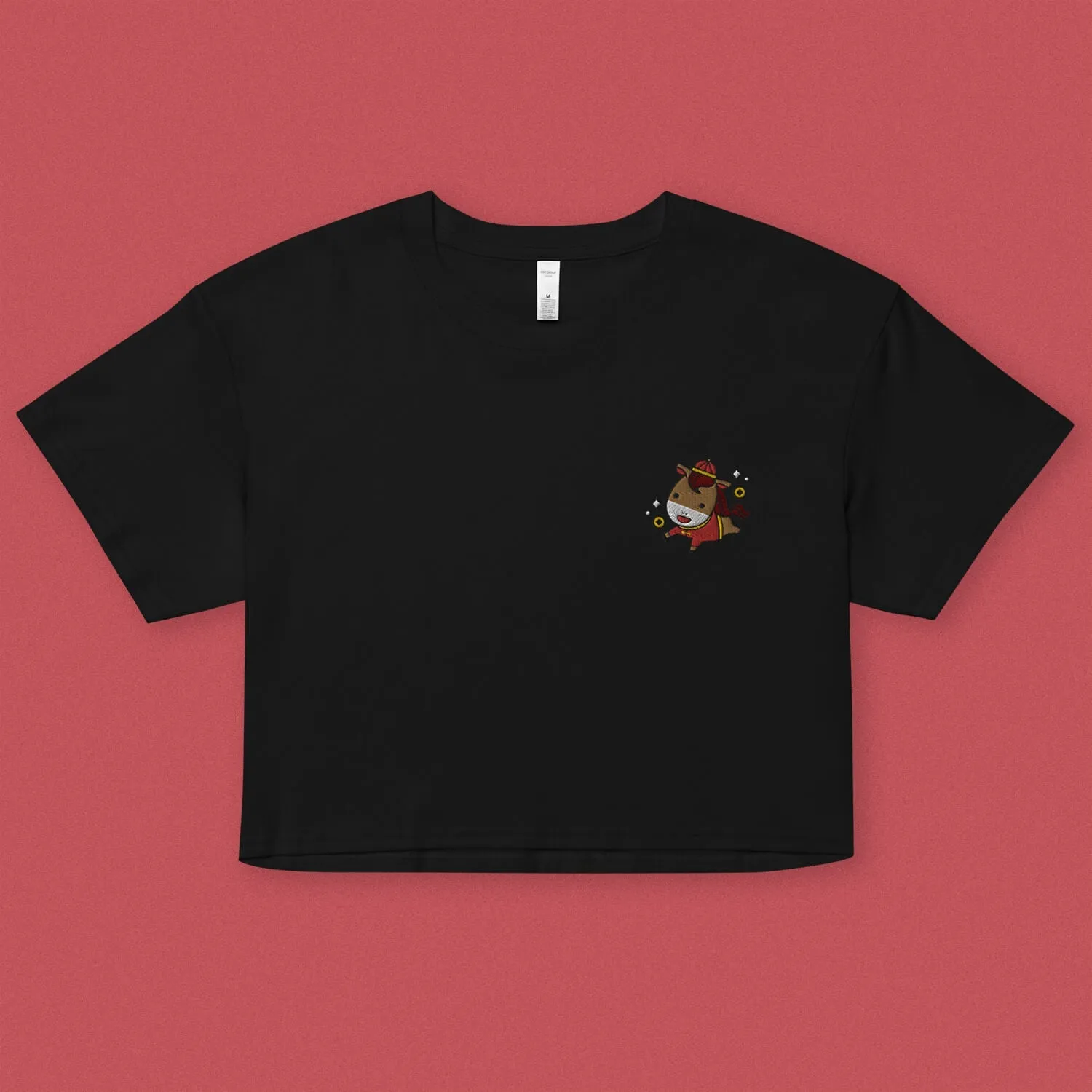 Year of the Horse Embroidered Crop T-Shirt