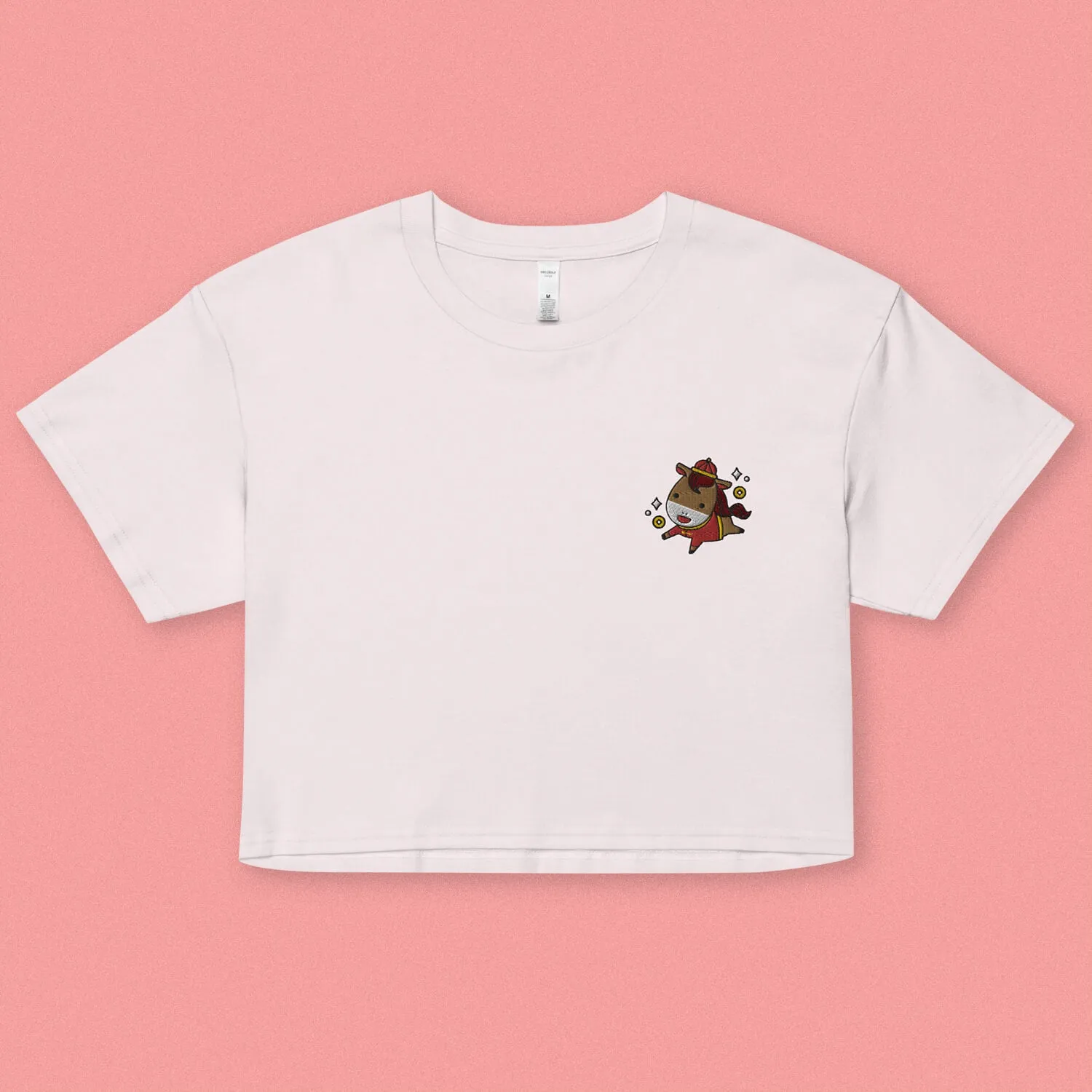 Year of the Horse Embroidered Crop T-Shirt