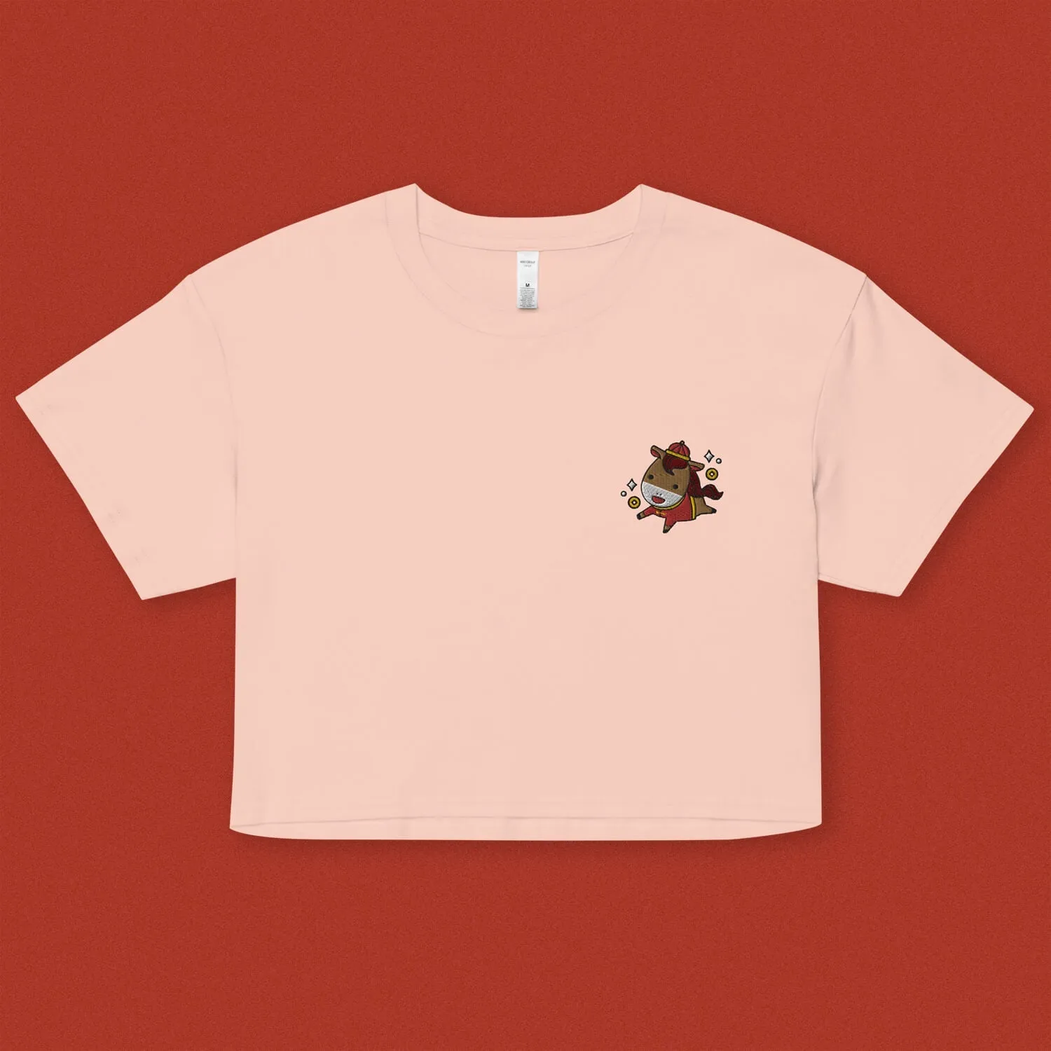 Year of the Horse Embroidered Crop T-Shirt