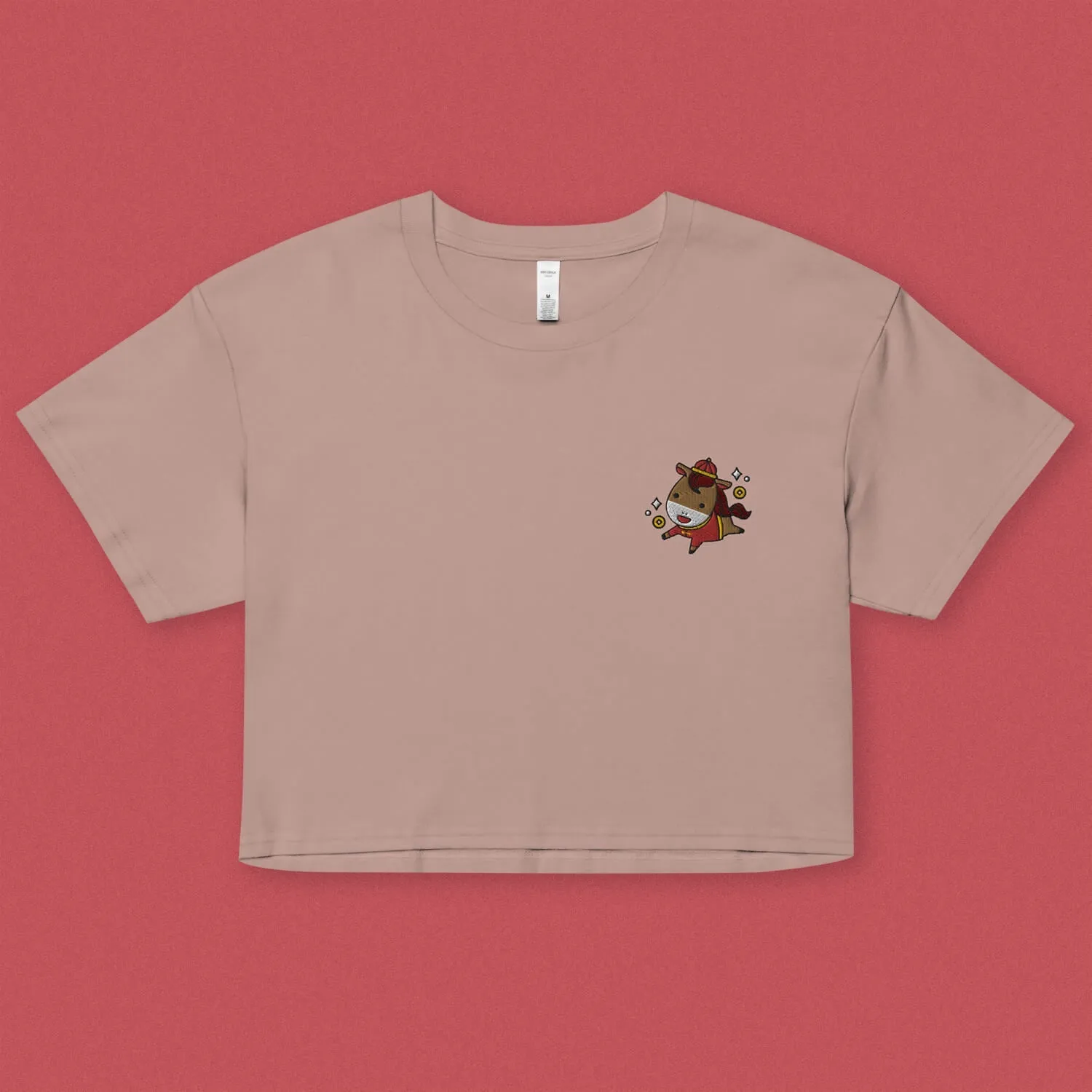 Year of the Horse Embroidered Crop T-Shirt